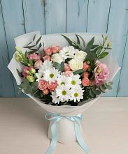 Букет цветов из:  Розы, Лизиантусы и Хризантемы #REPLACE_PRED# Уркарахе