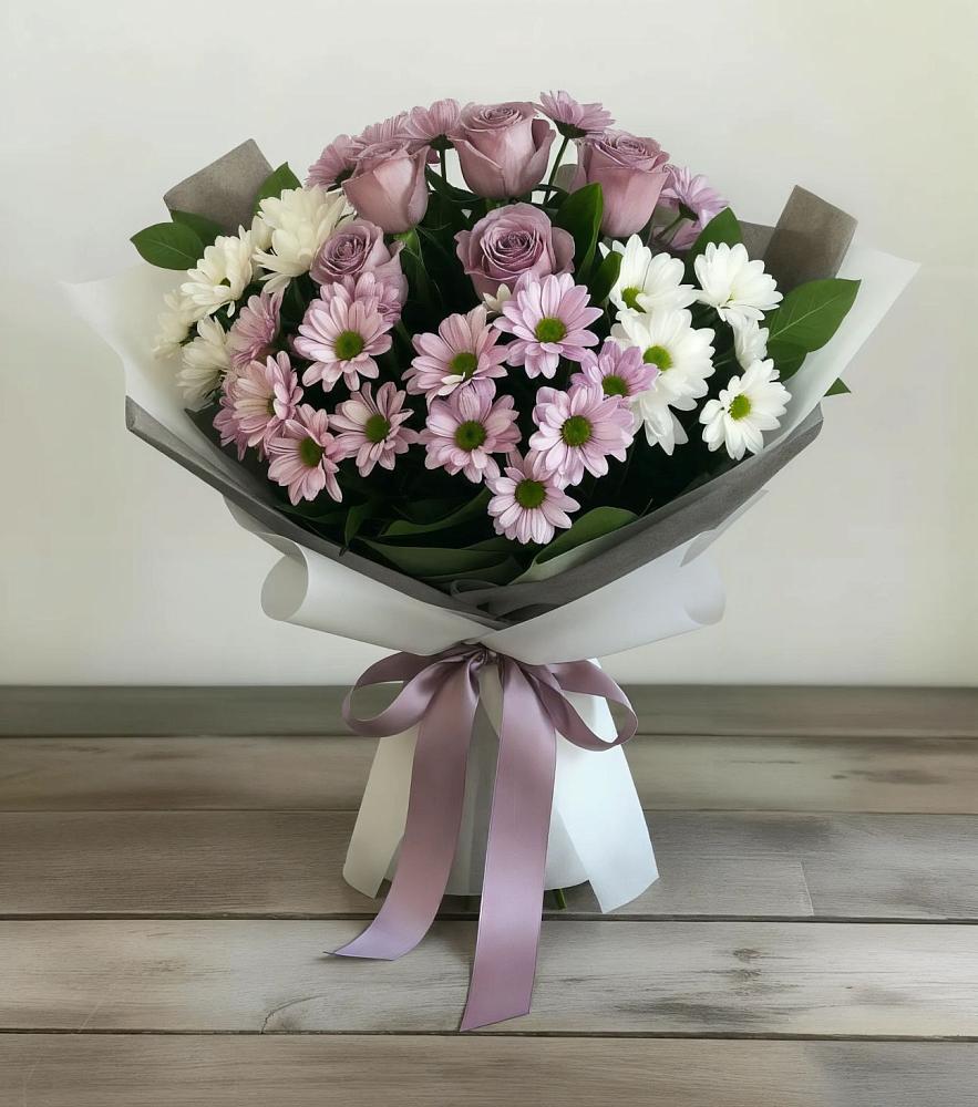 Букет цветов из: Хризантемы и Розы в Уркарахе