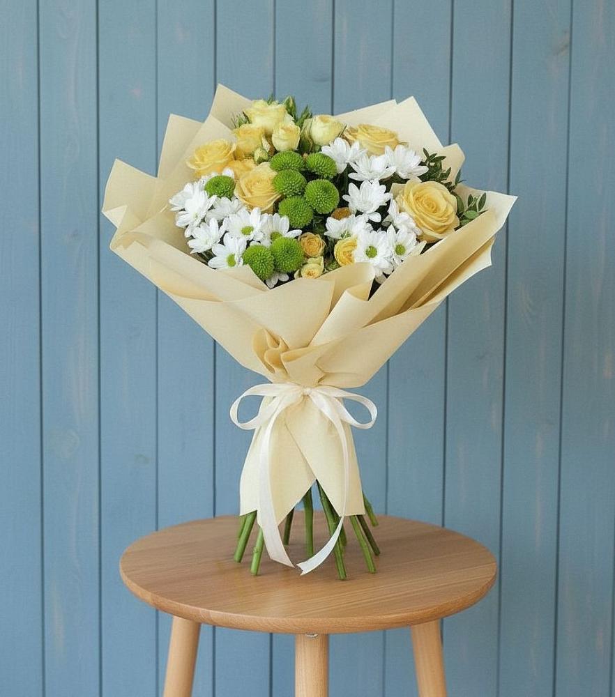 Букет цветов из: Хризантемы и Розы в Уркарахе