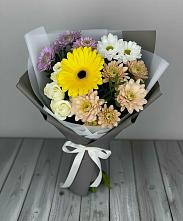 Букет цветов из:  Розы, Герберы и Хризантемы в Уркарахе