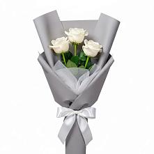 Букет 3 белые розы #REPLACE_PRED# Уркарахе