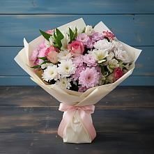 Букет цветов из:  Хризантемы, Альстромерии и Розы в Уркарахе