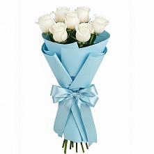 Букет 7 белых роз Проуд в Уркарахе