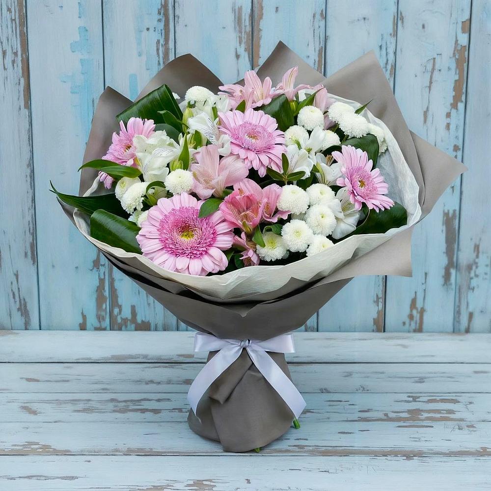 Букет цветов из: Герберы, Альстромерии и Хризантемы в Уркарахе